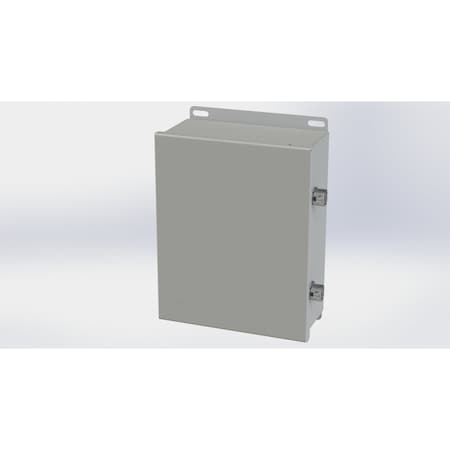 Saginaw Control & Engineering Screw Clamps Electrical Enclosures, 10.13 in H, 4 in D, 8 in W, NEMA 3R, 4, 12, 13, Carbon Steel SCE-1008CHNF